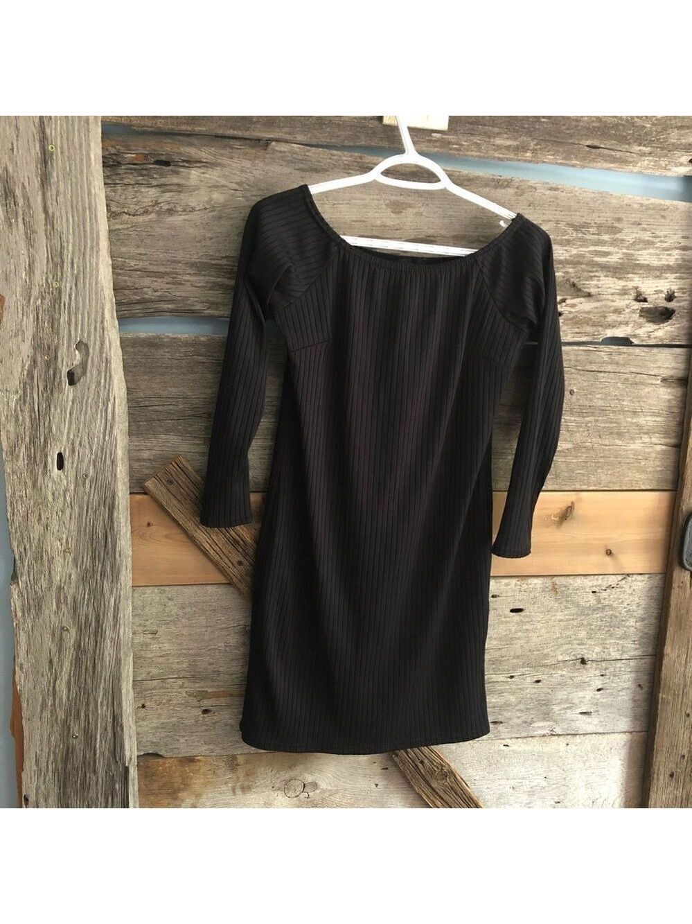 Atmosphere Size 10 Black, Ribbed, Elastic Neckline Dress - Picture 3 of 6